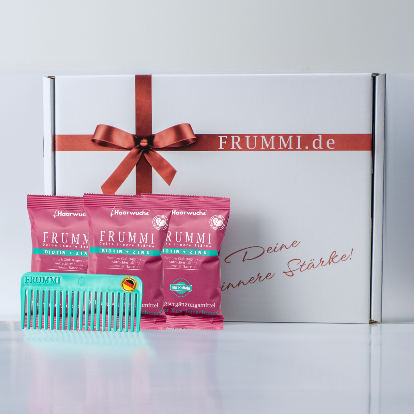 Frummi - 90 Tage | 3x 120 gramm & Tangle Teezer Wet + Gratis Haargummi